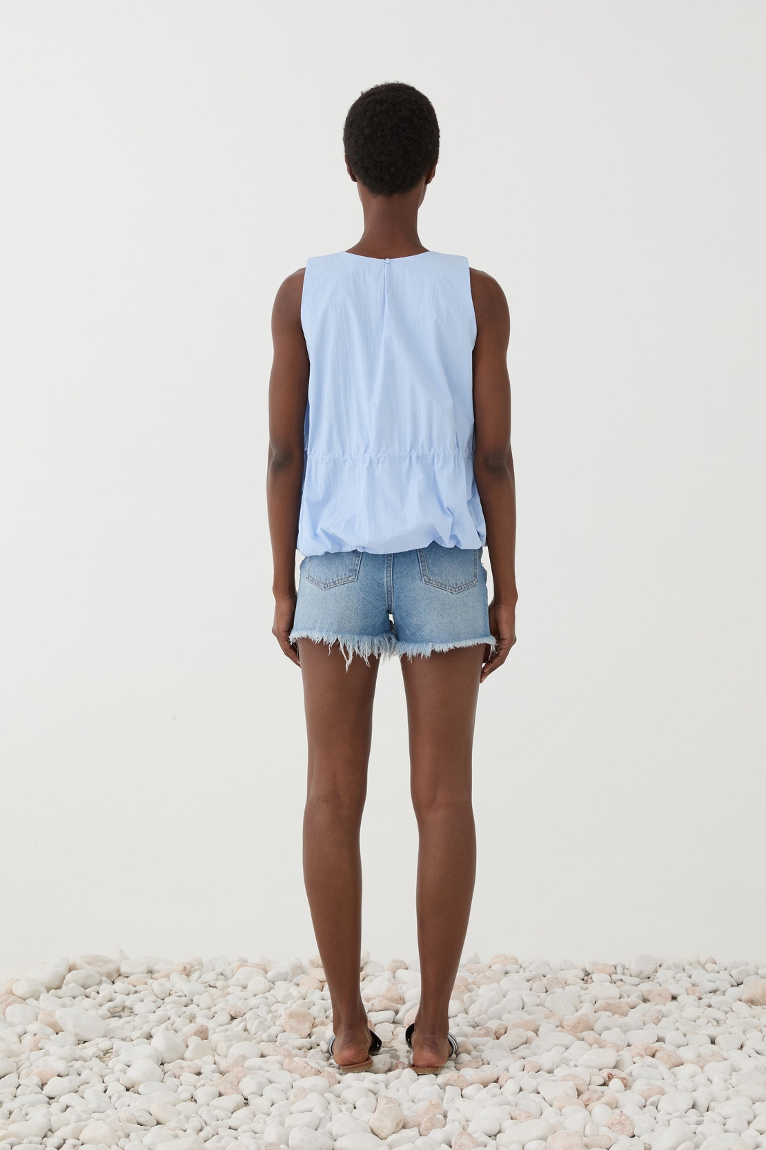 Blue Sleeveless Top