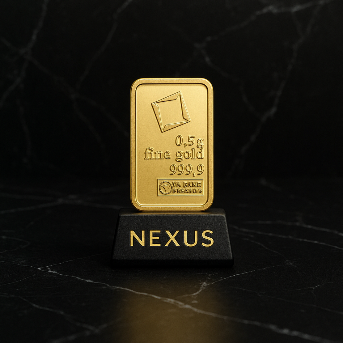 Златно кюлче 0,5 грама - Valcambi Suisse 999.9 Инвестиционно злато
