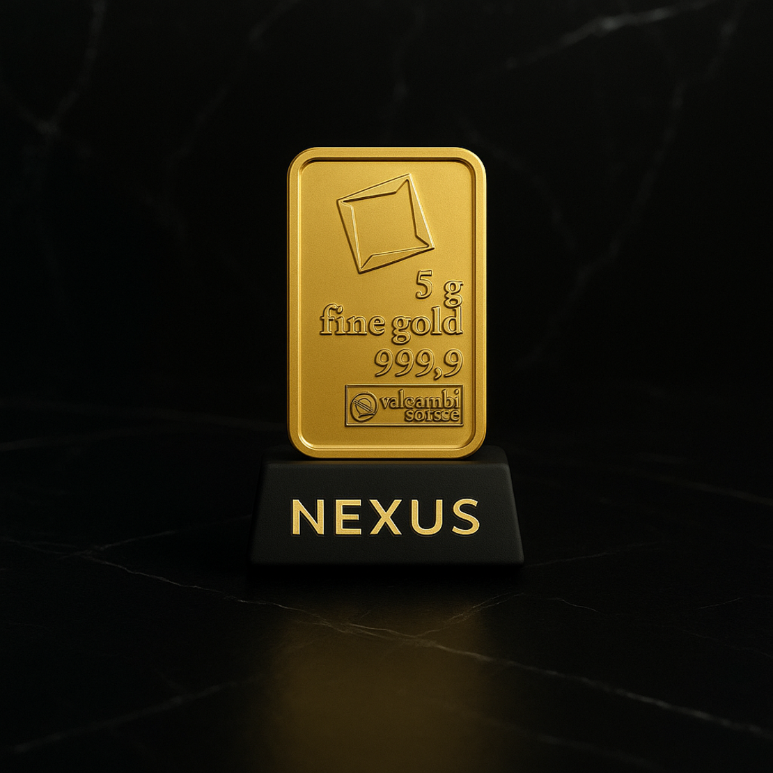 Златно кюлче 5 грама Valcambi Suisse – 999.9 инвестиционно злато