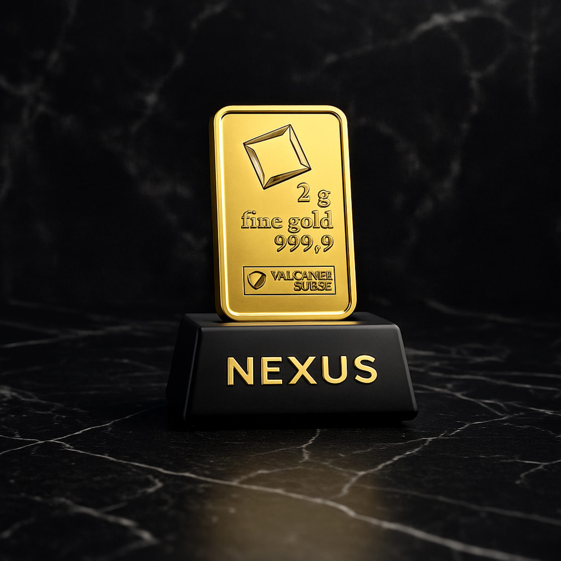 Златно кюлче от 2 грама - Valcambi Suisse инвестиционно злато 999.9