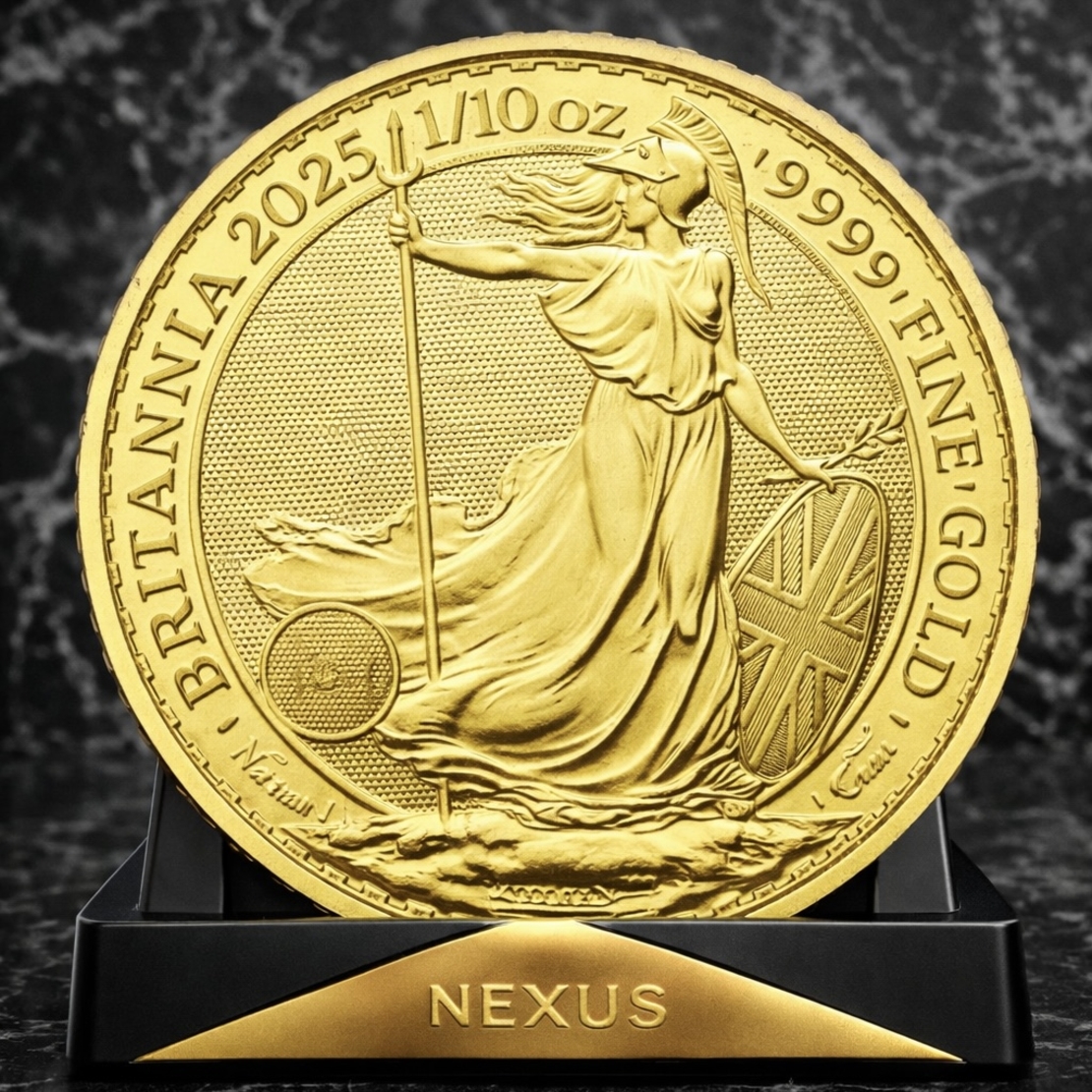 Златна монета Britannia 1/10 унция (3.11 г) 2025