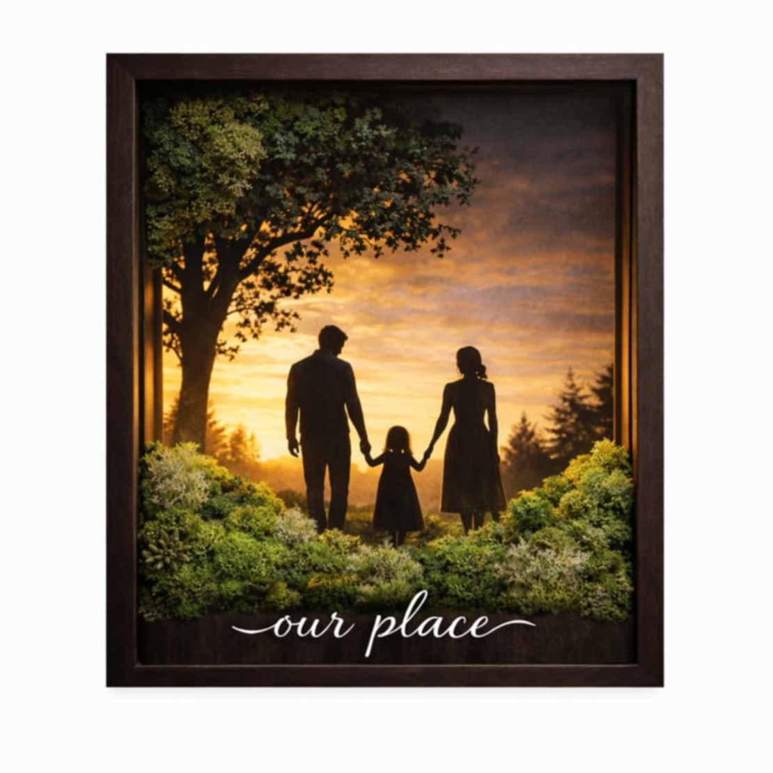 Персонализирана картина с естествен мъх