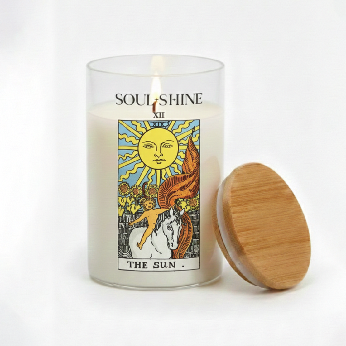 Таро свещ „Слънце“ аромат на черна орхидея