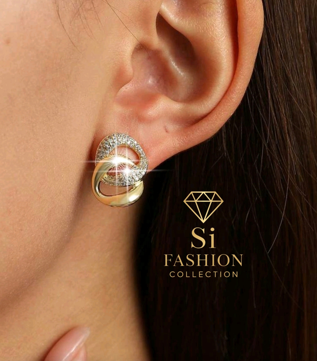 Обеци „Golden Embrace“