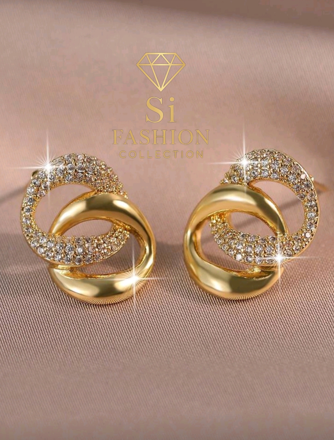 Обеци „Golden Embrace“