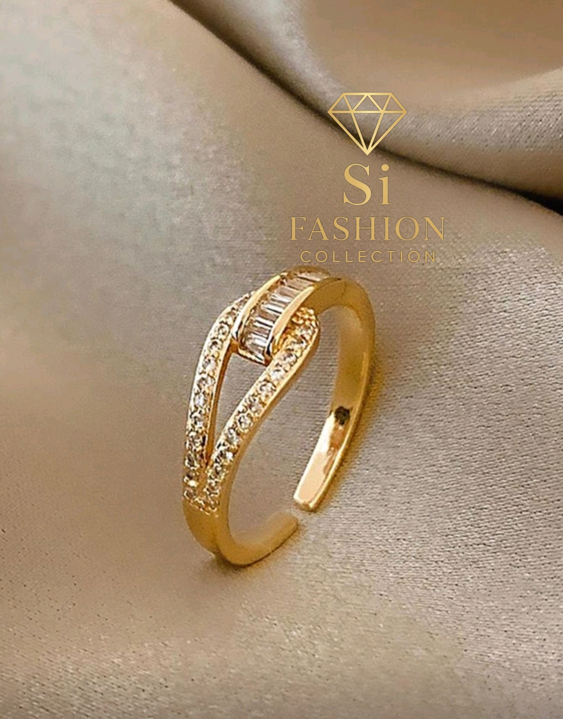 Пръстен„Golden Wave Elegance Ring“