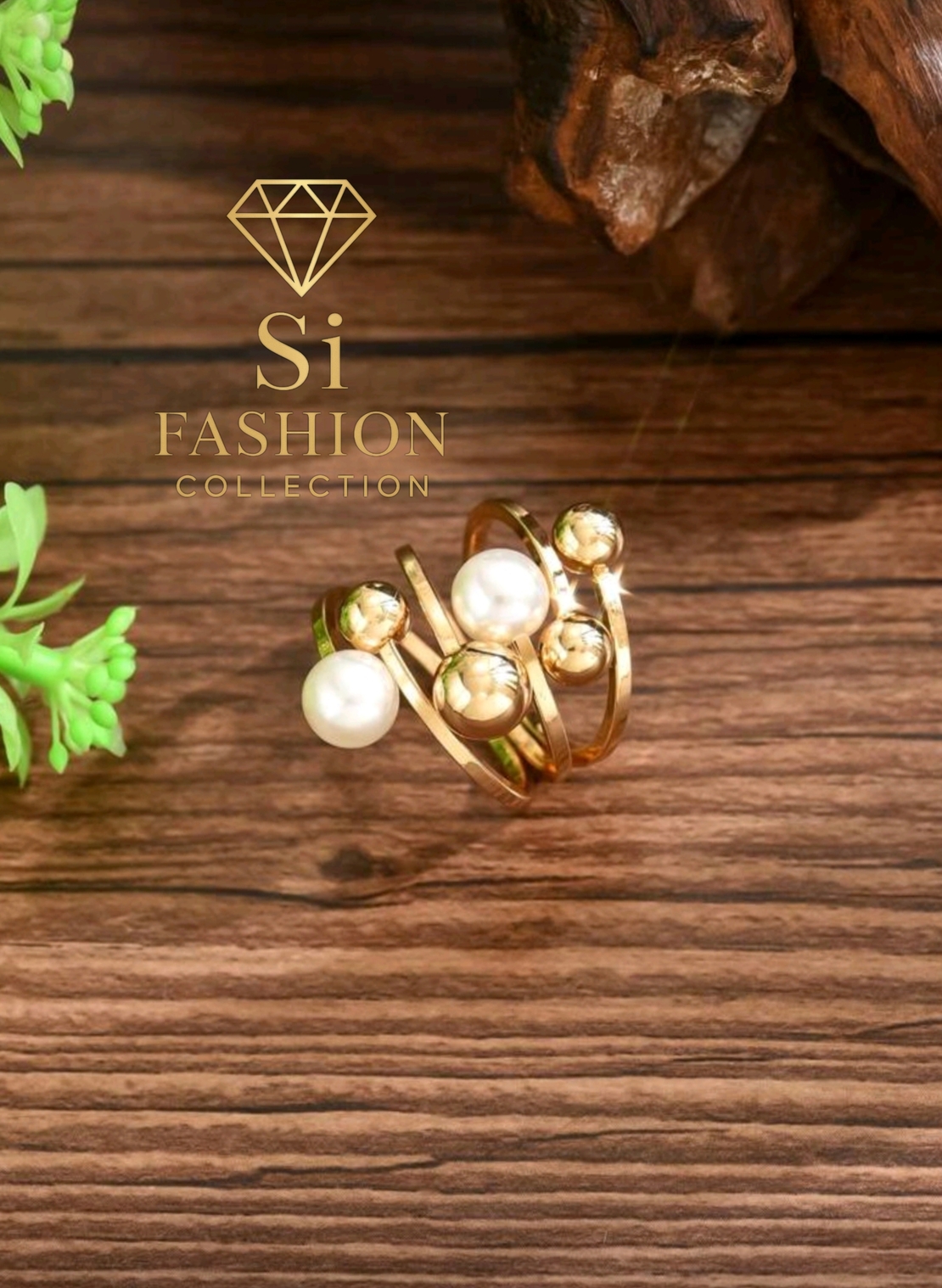 Пръстен„Golden Pearl Symphony Ring“