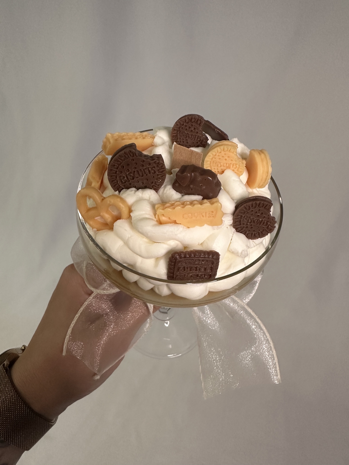 Соева свещ в чаша с шоколад