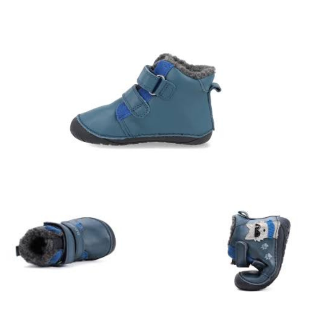 Детски зимни barefoot ботуши D.D.Step с естествена вълна w070-52893 20-25