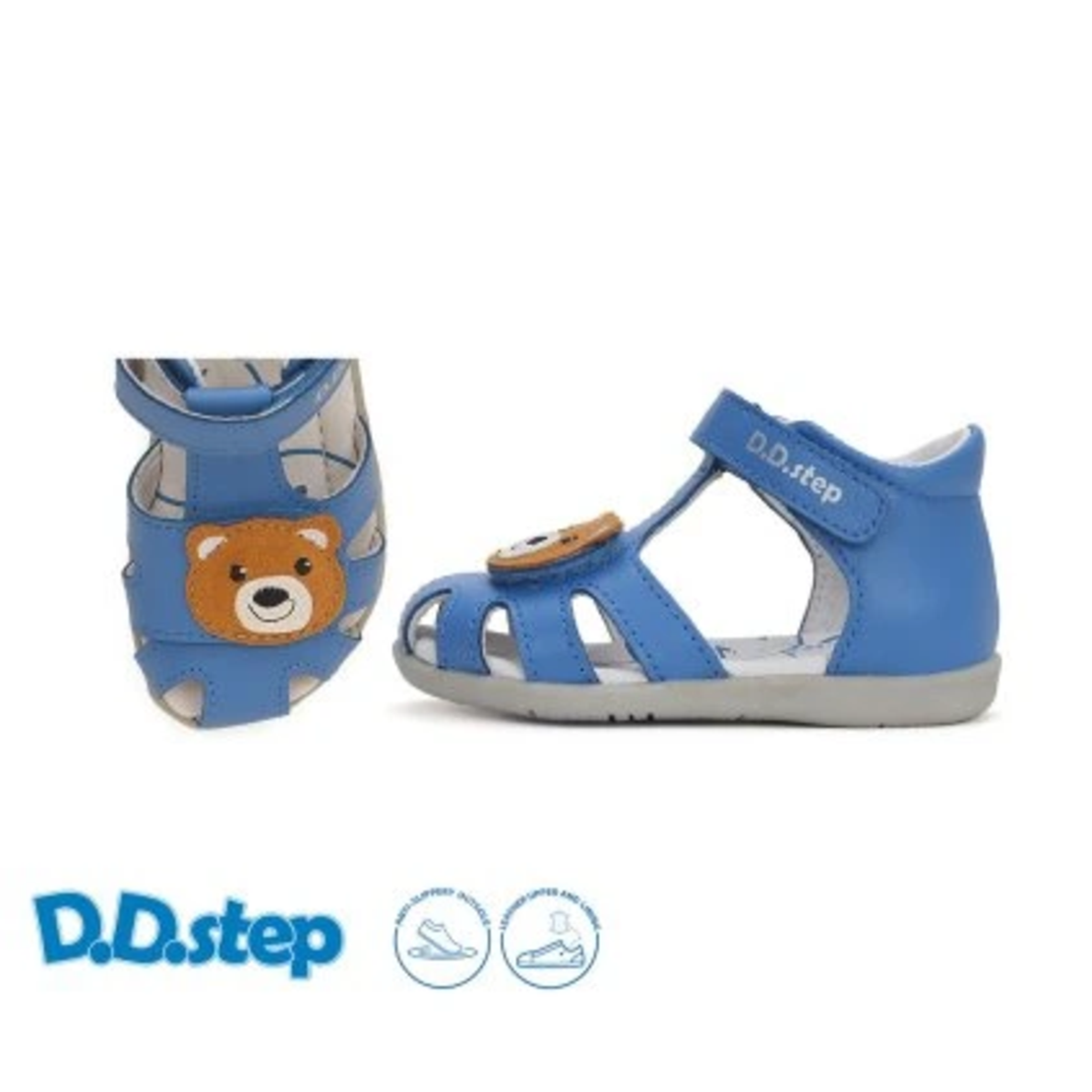 Детски сандали от естествена кожа D.D.Step – стабилна пета и гъвкаво ходило