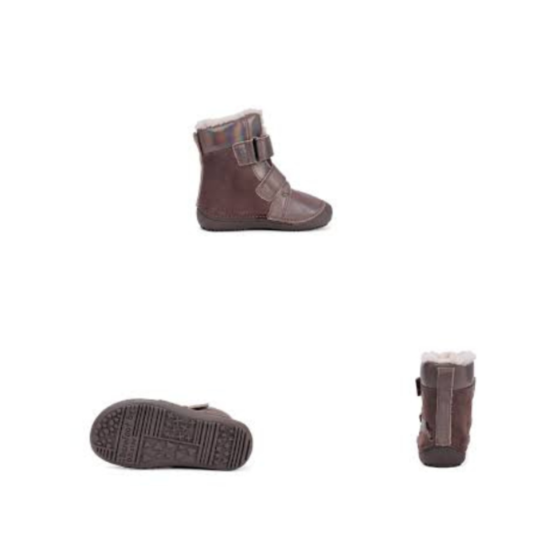 Детски зимни barefoot ботуши D.D.Step с естествена вълна w063-52985 25-30