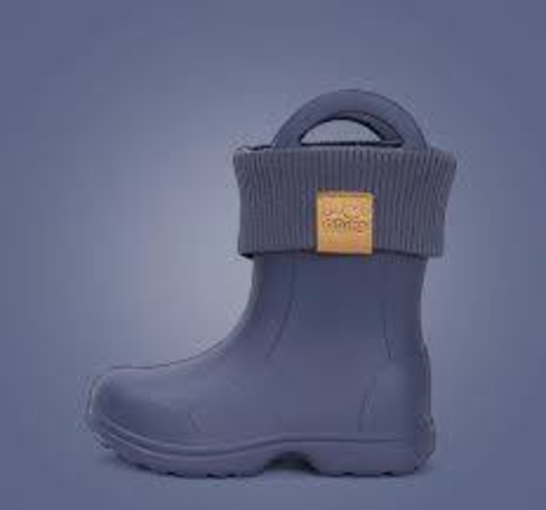 Детски каучукови ботуши за дъжд и сняг с подвижен чорап DD Step Сини
