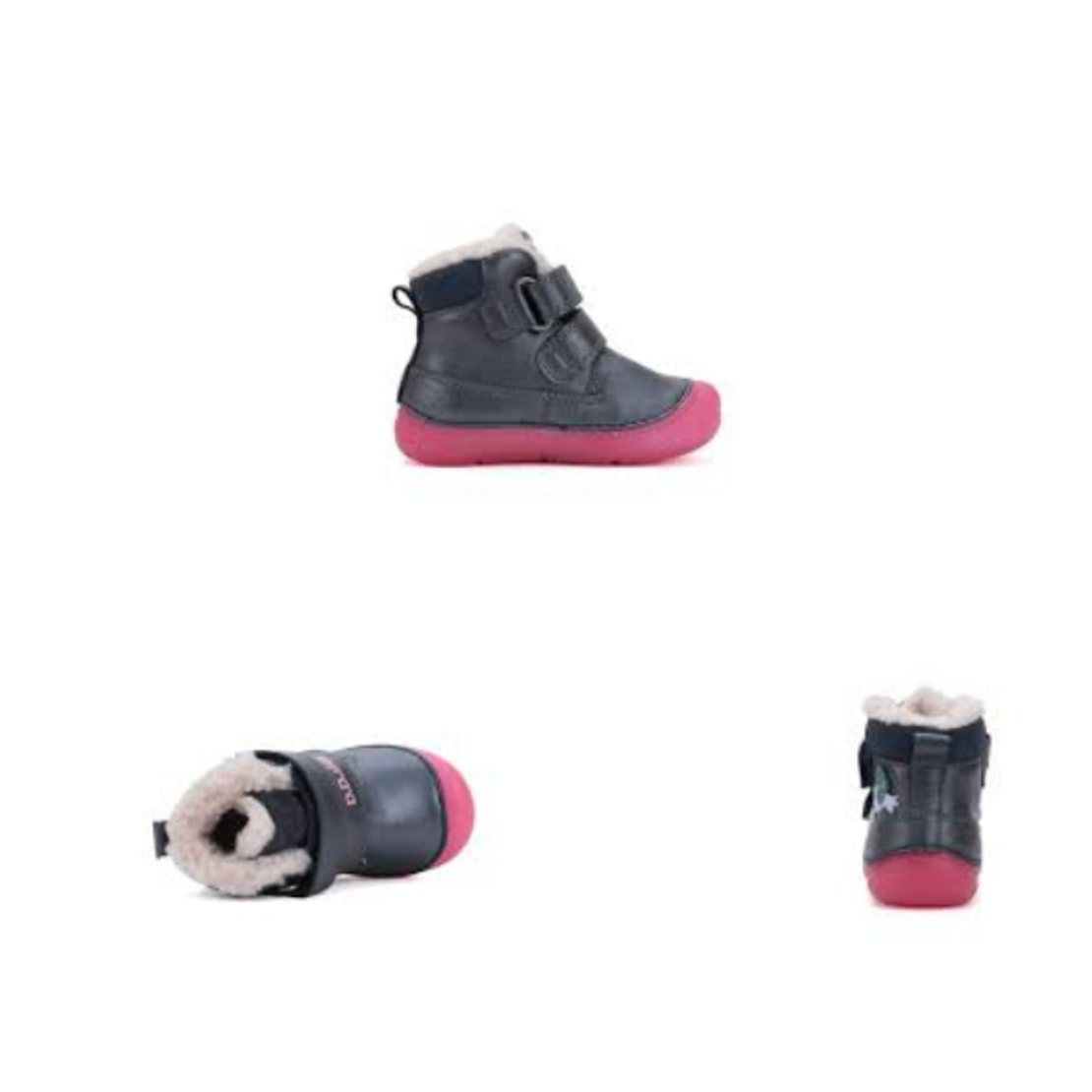 Детски зимни barefoot ботуши D.D.Step с естествена вълна w082-52314 25-30
