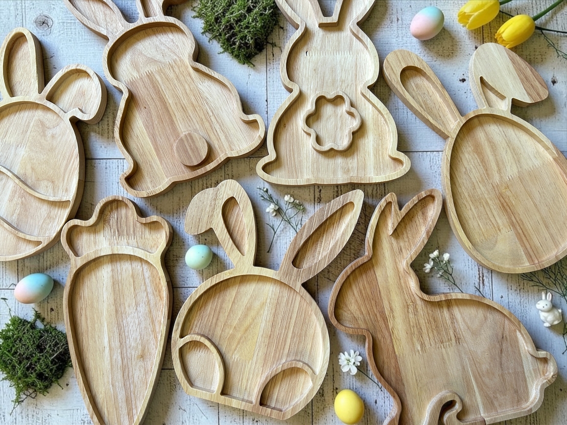 Дървен поднос модел 7