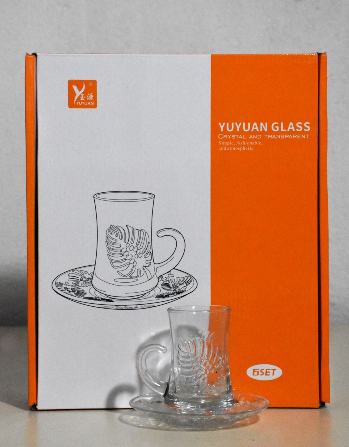 Сервиз за турски чай с релеф листо