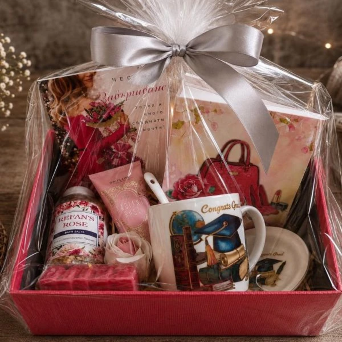 Подаръчна кутия за дипломиране – Rose Graduation Box