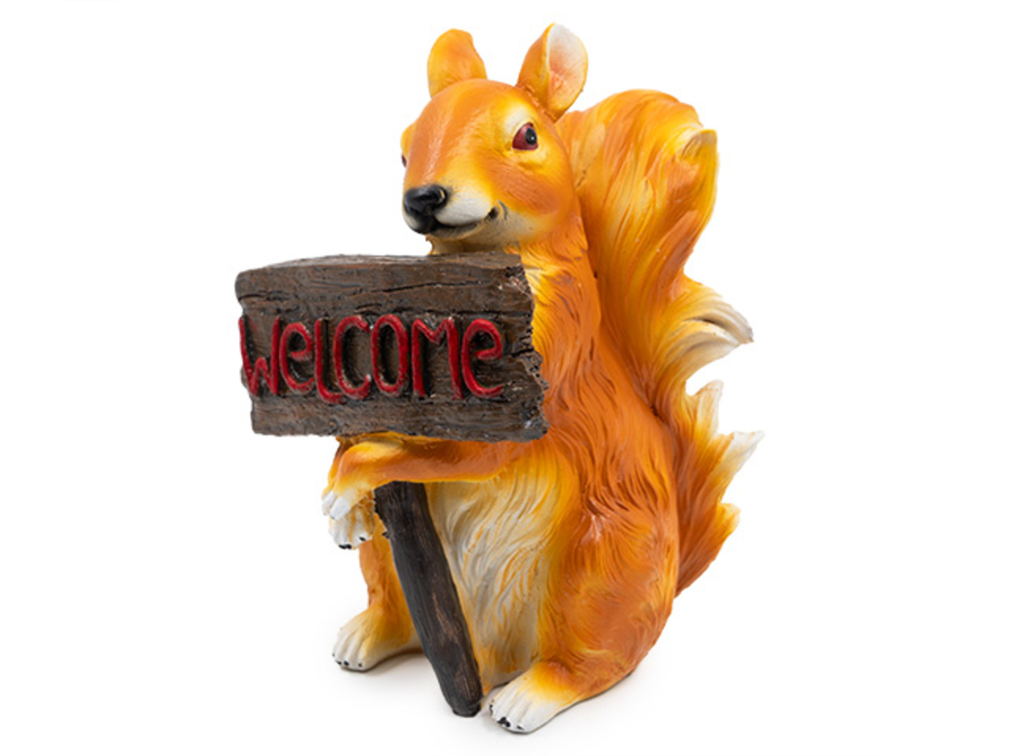 Градинска декорация катеричка с табела