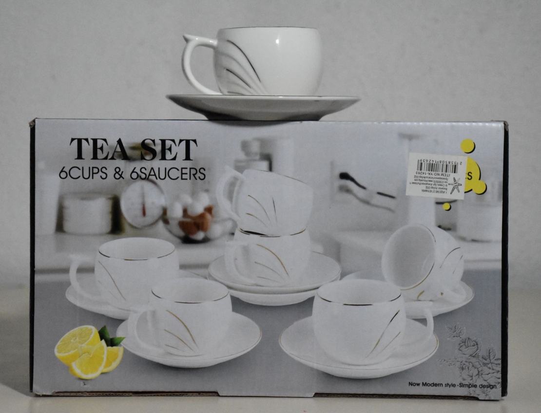 Сервиз за капучино със златен кант