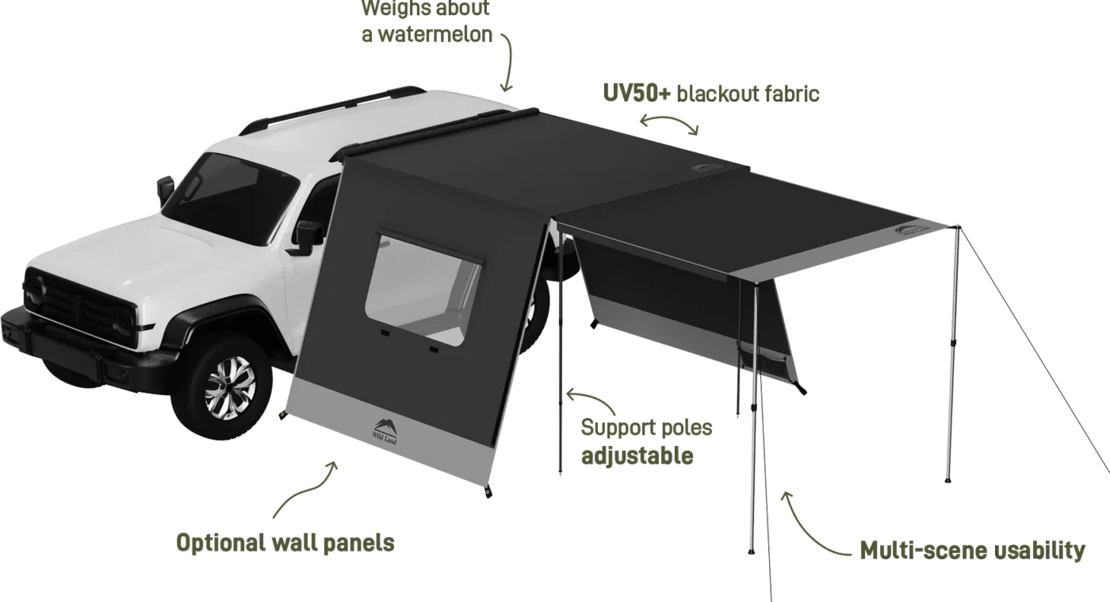 Странични стени (3 бр.) Тента Car Awning LW