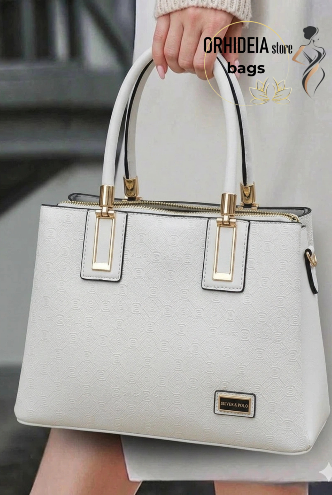 ДАМСКА ЧАНТА SILVER POLO БЯЛА