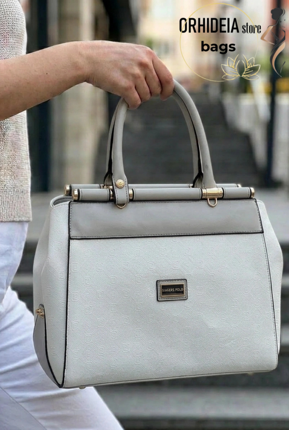 ДАМСКА ЧАНТА SILVER POLO БЯЛА