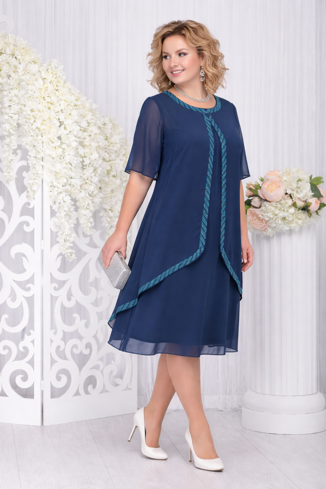 РОКЛЯ HESBA  в синьо