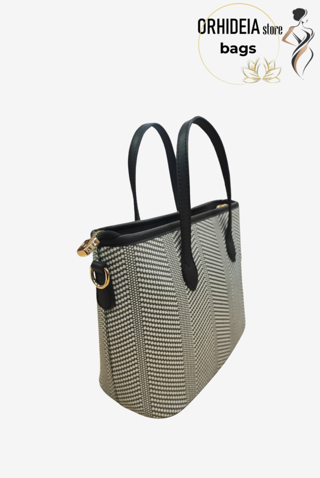 ДАМСКА ЧАНТА SILVER POLO ЧЕРНО БЯЛА