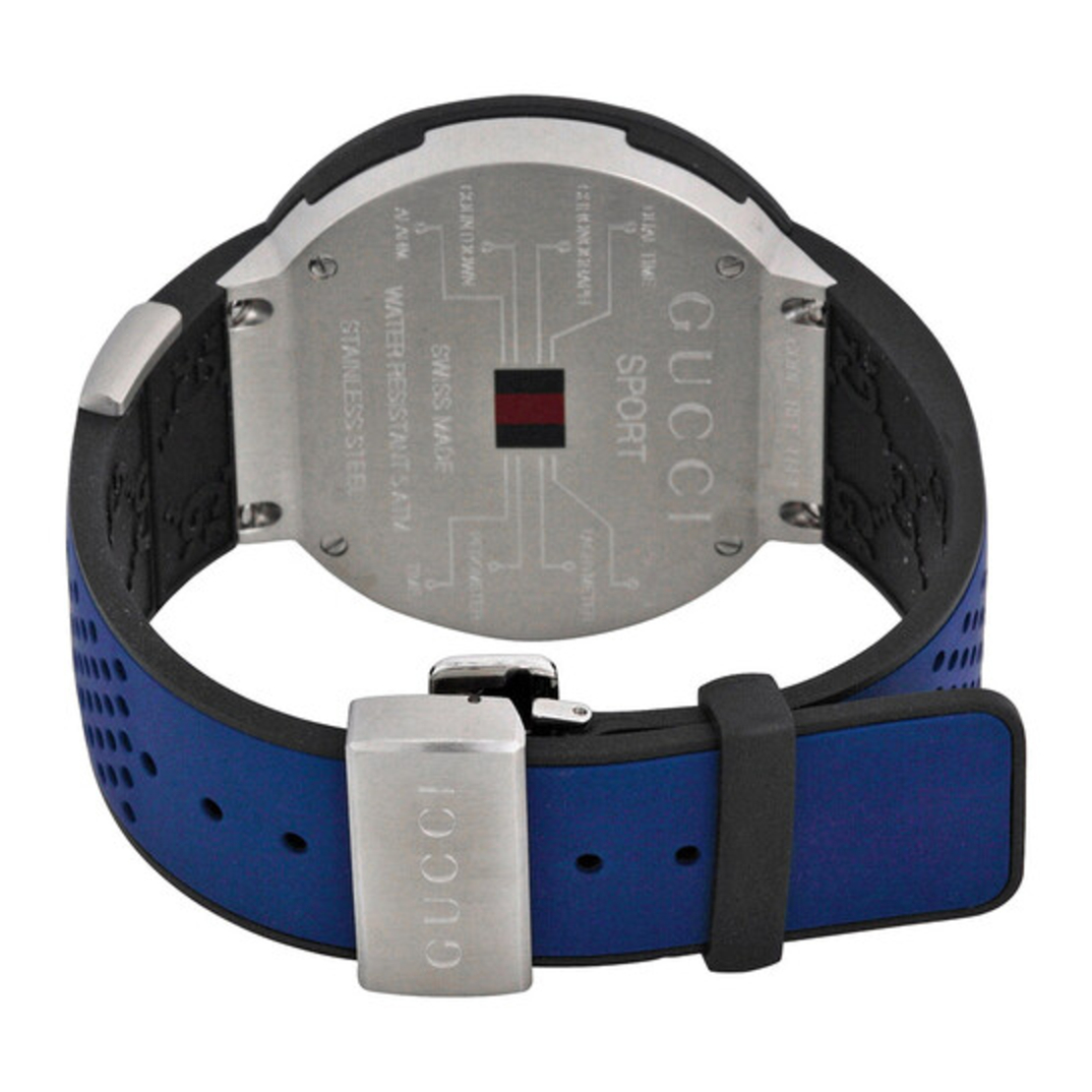 GUCCI Sports Digital Silver Blue 114 Series мъжки часовник YA114105