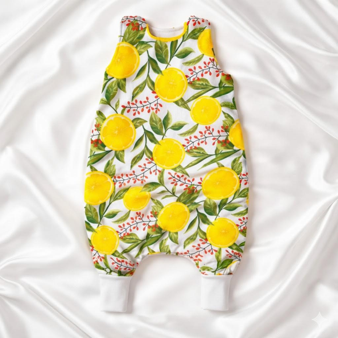 Бебешки спален чувал с крачета на лимони