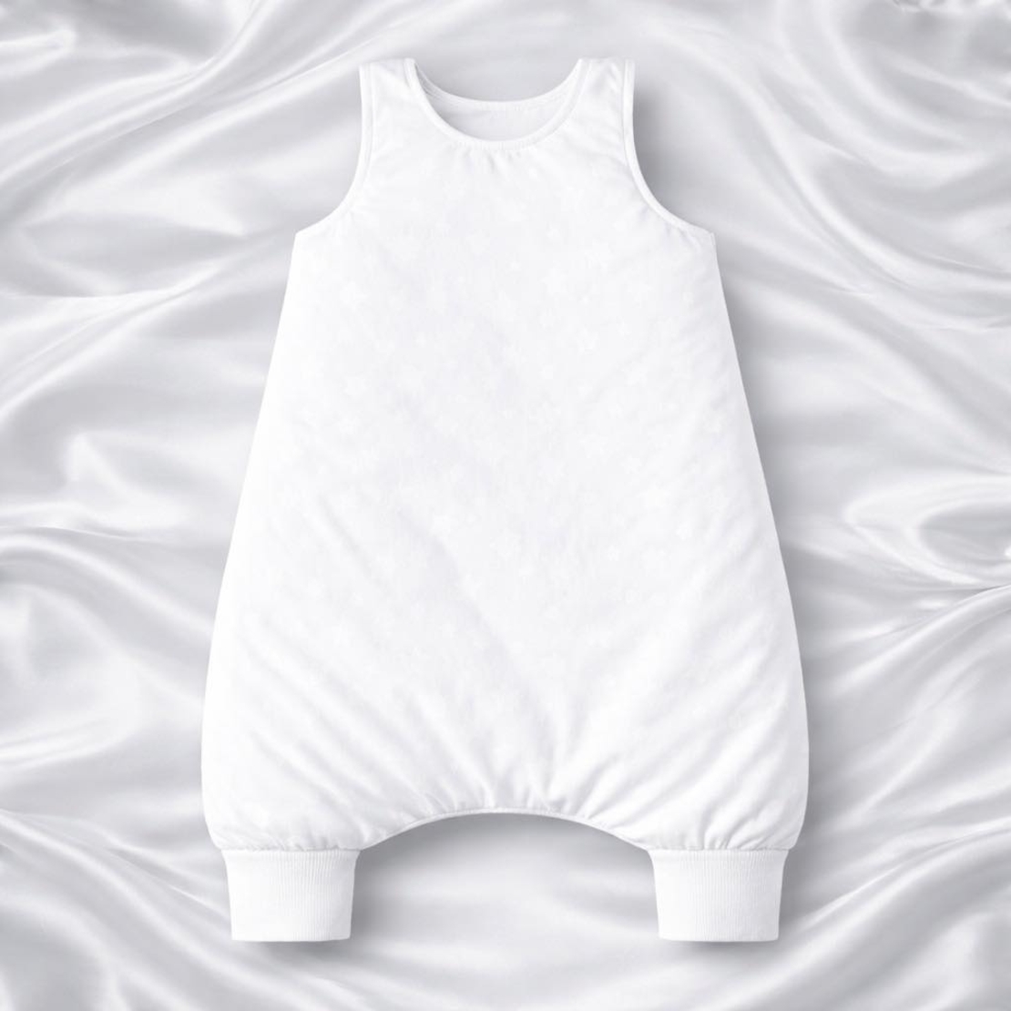 Бебешки спален чувал с крачета - бял