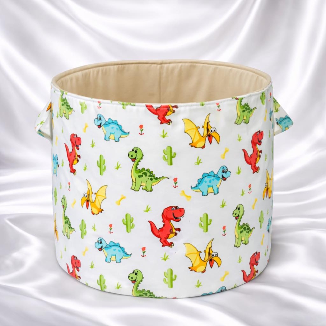 Удобен бебешки кош за играчки с динозаври