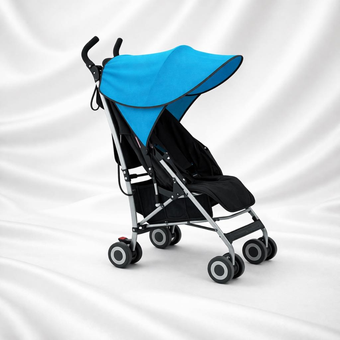 Елегантен сенник за количка - син