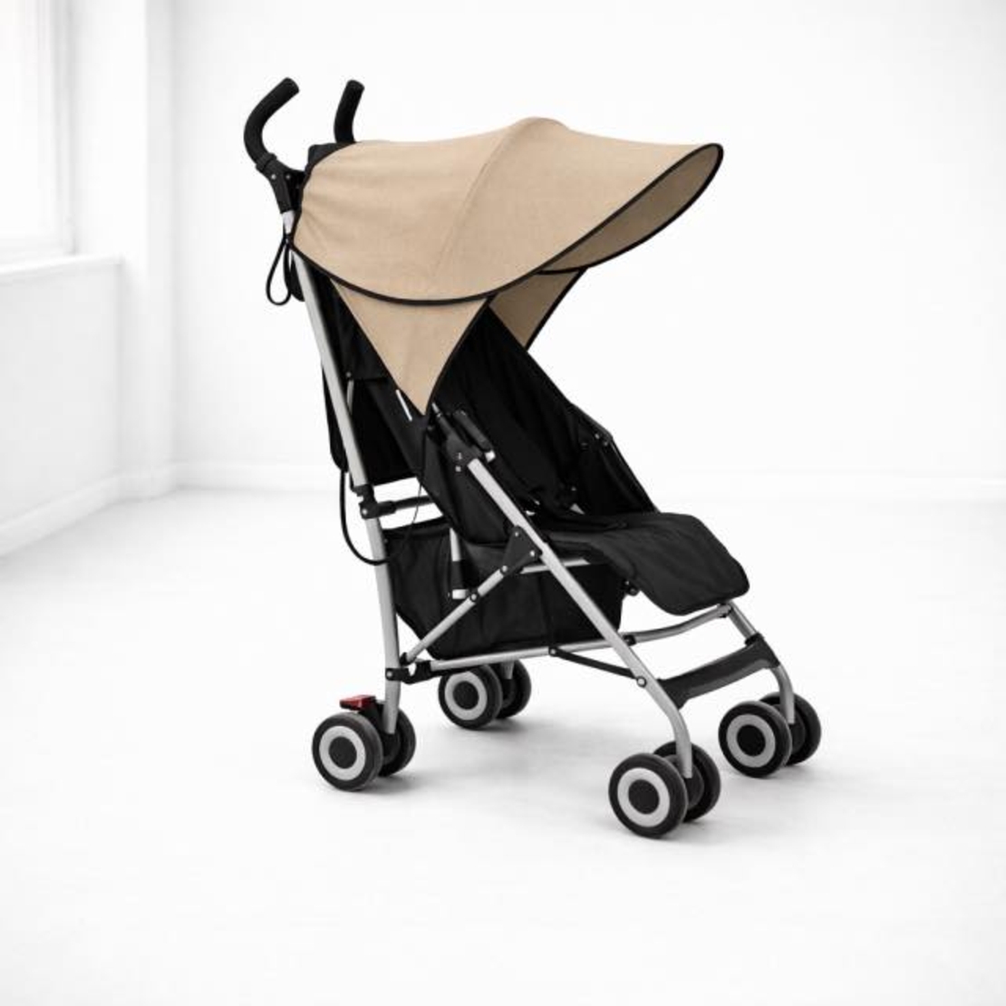 Елегантен сенник за количка в бежово