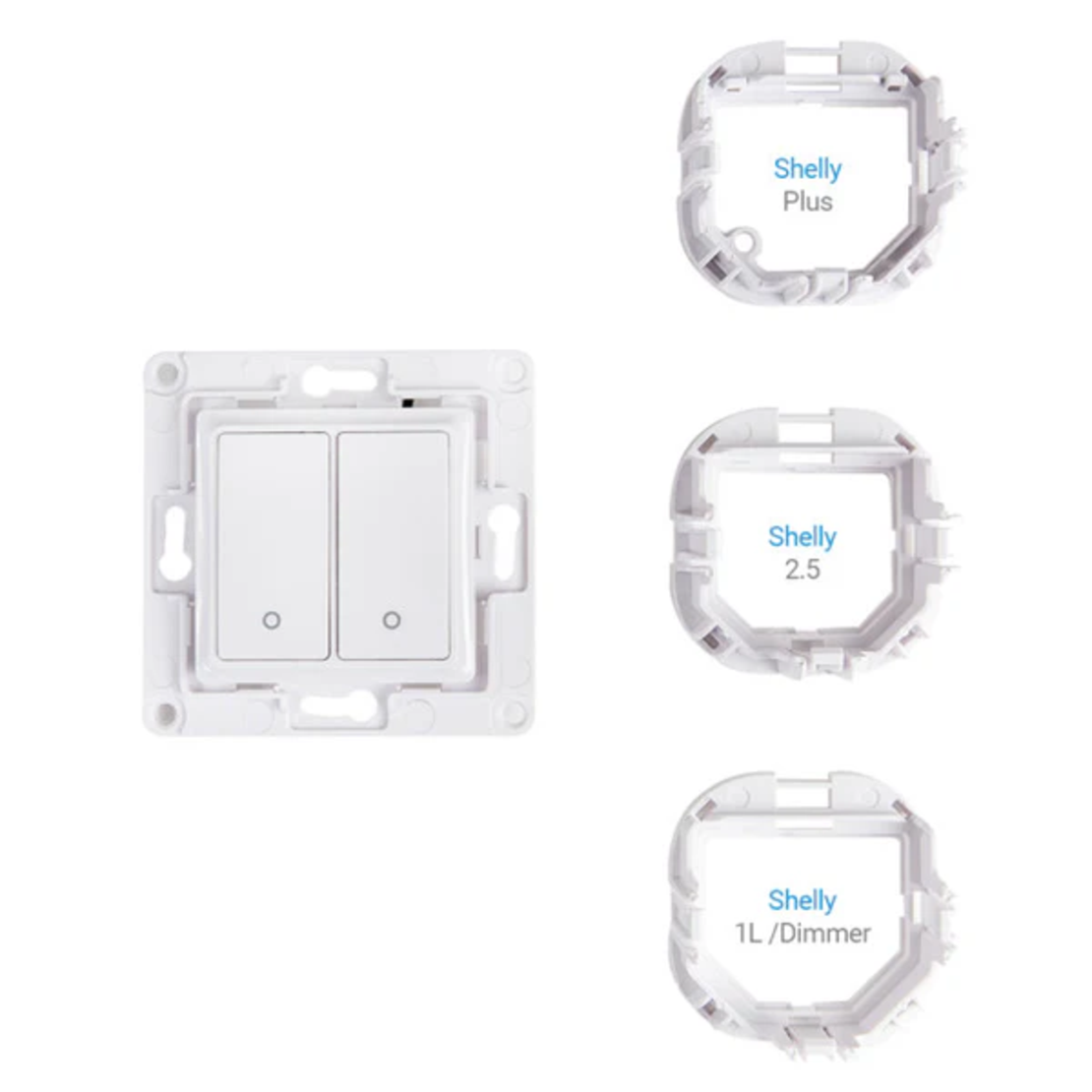Shelly Wall Switch with 2 Buttons White