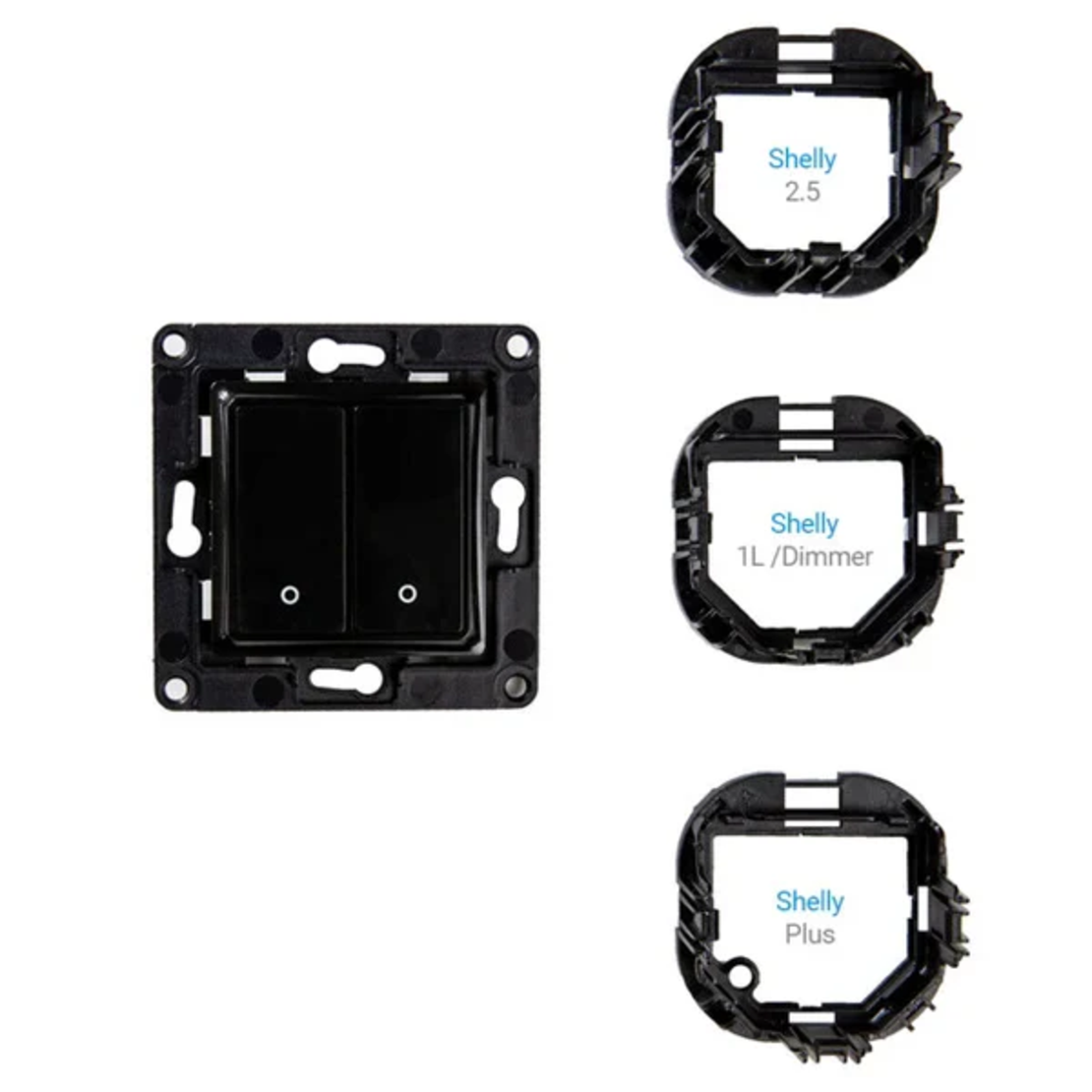 Shelly Wall Switch with 2 Buttons Black