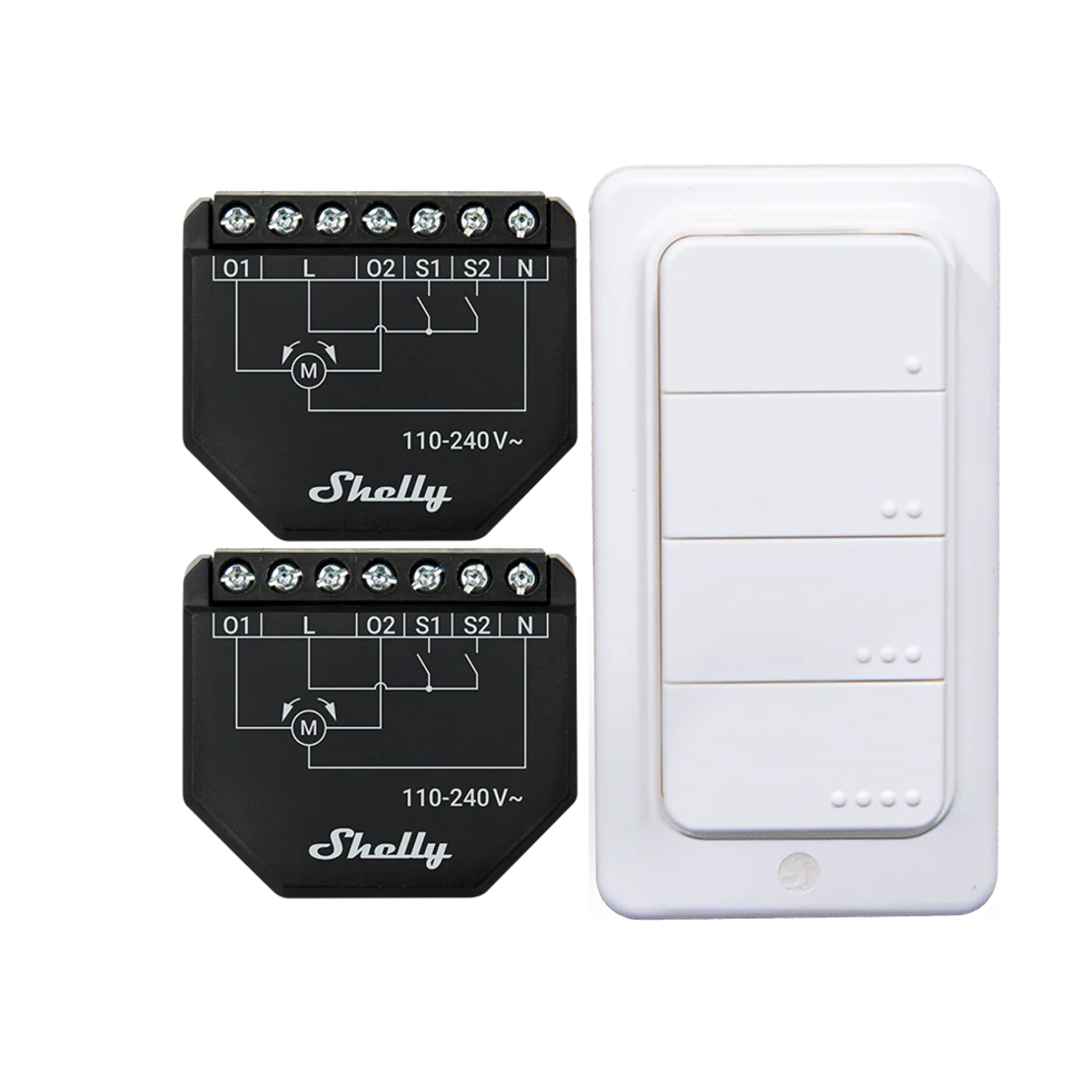 Shelly Shutter x2 + BLU RC Button 4