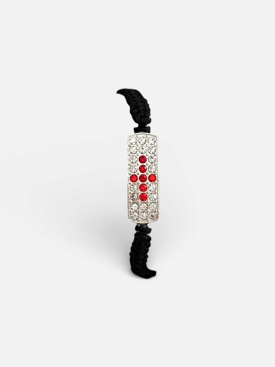 Православна гривна с кристален кръст – черен регулируем шнур