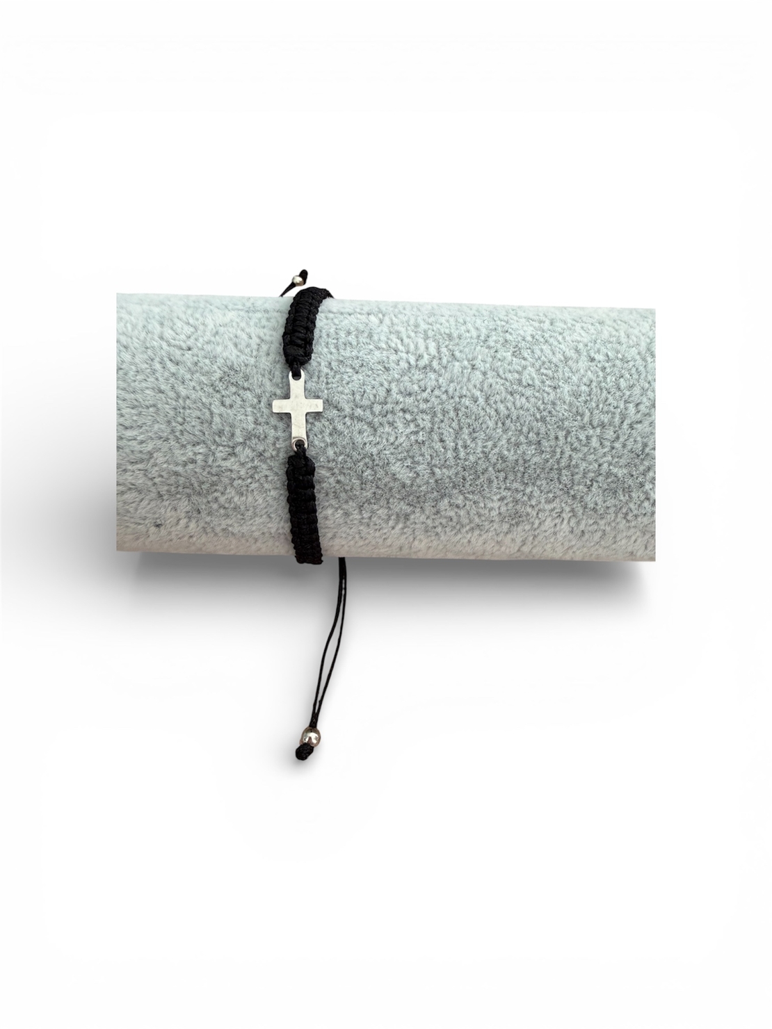 Православна гривна с кръст – черен регулируем шнур