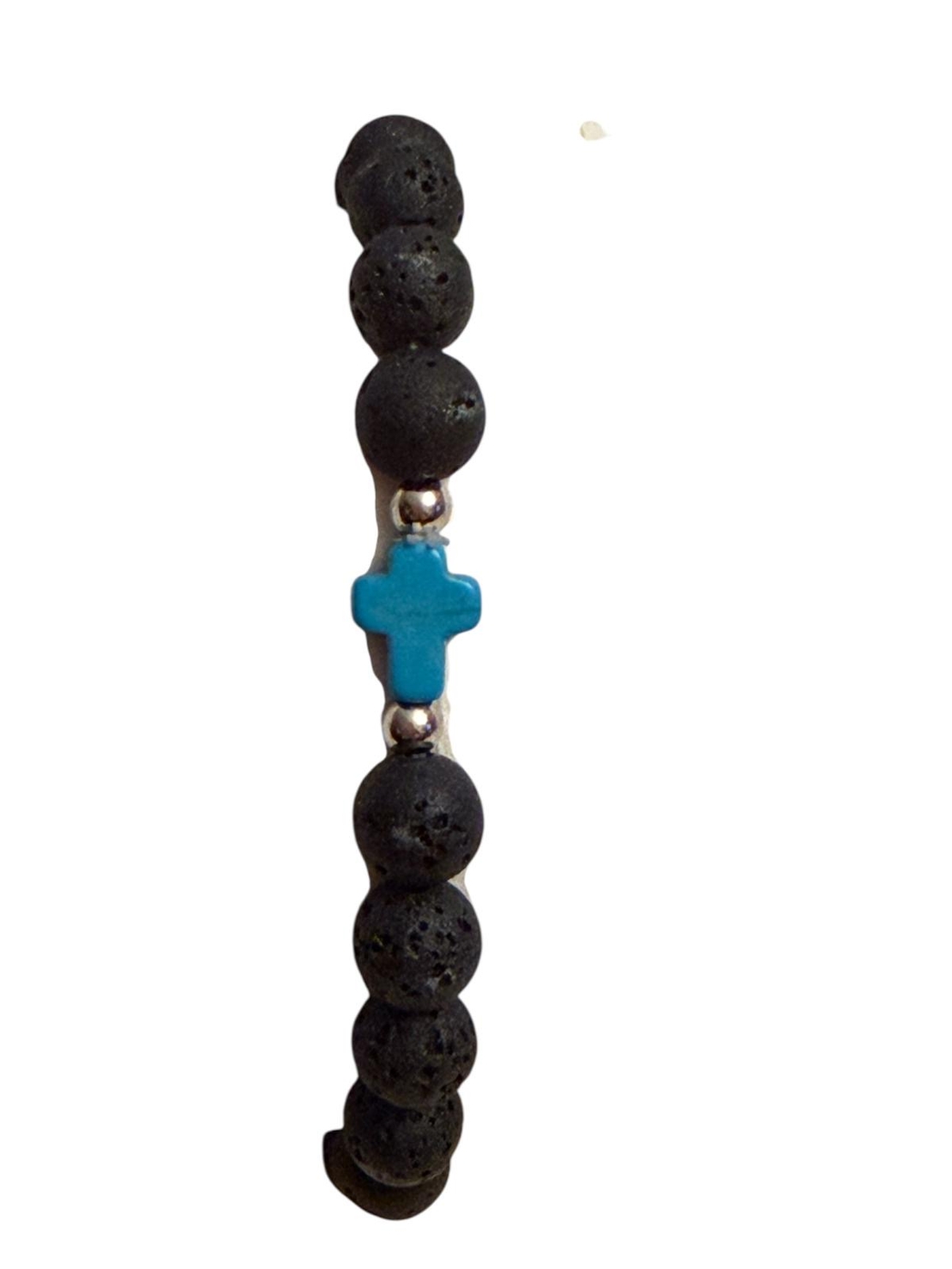 Православна гривна от вулканичен камък с кръст