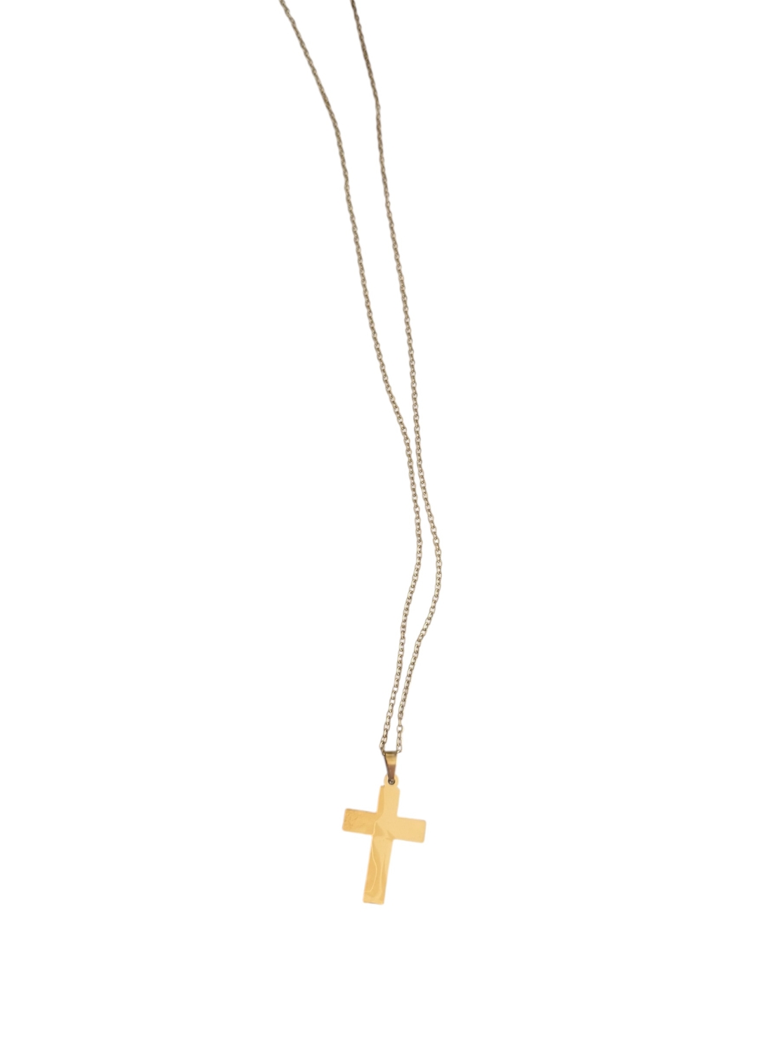 Златисто колие с изчистен кръст