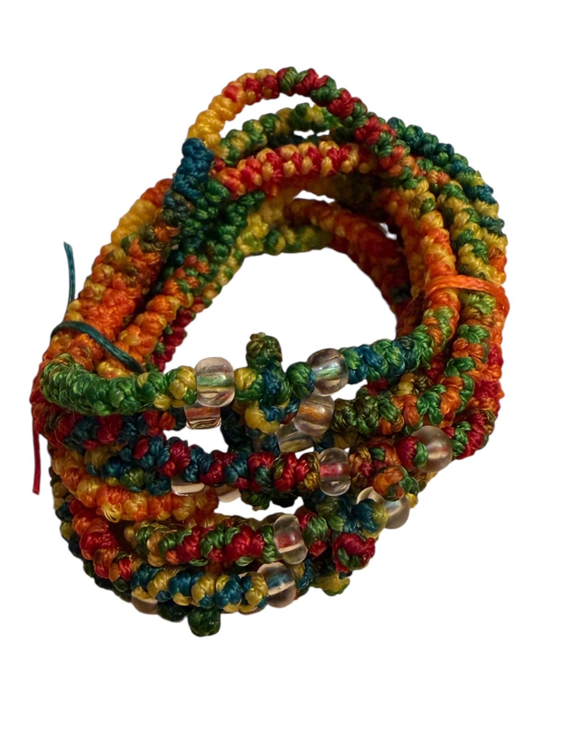 Ръчно плетена православна гривна – цветна броеница