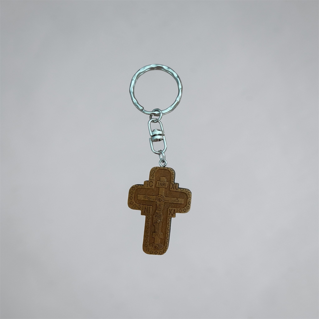 Дървен православен ключодържател