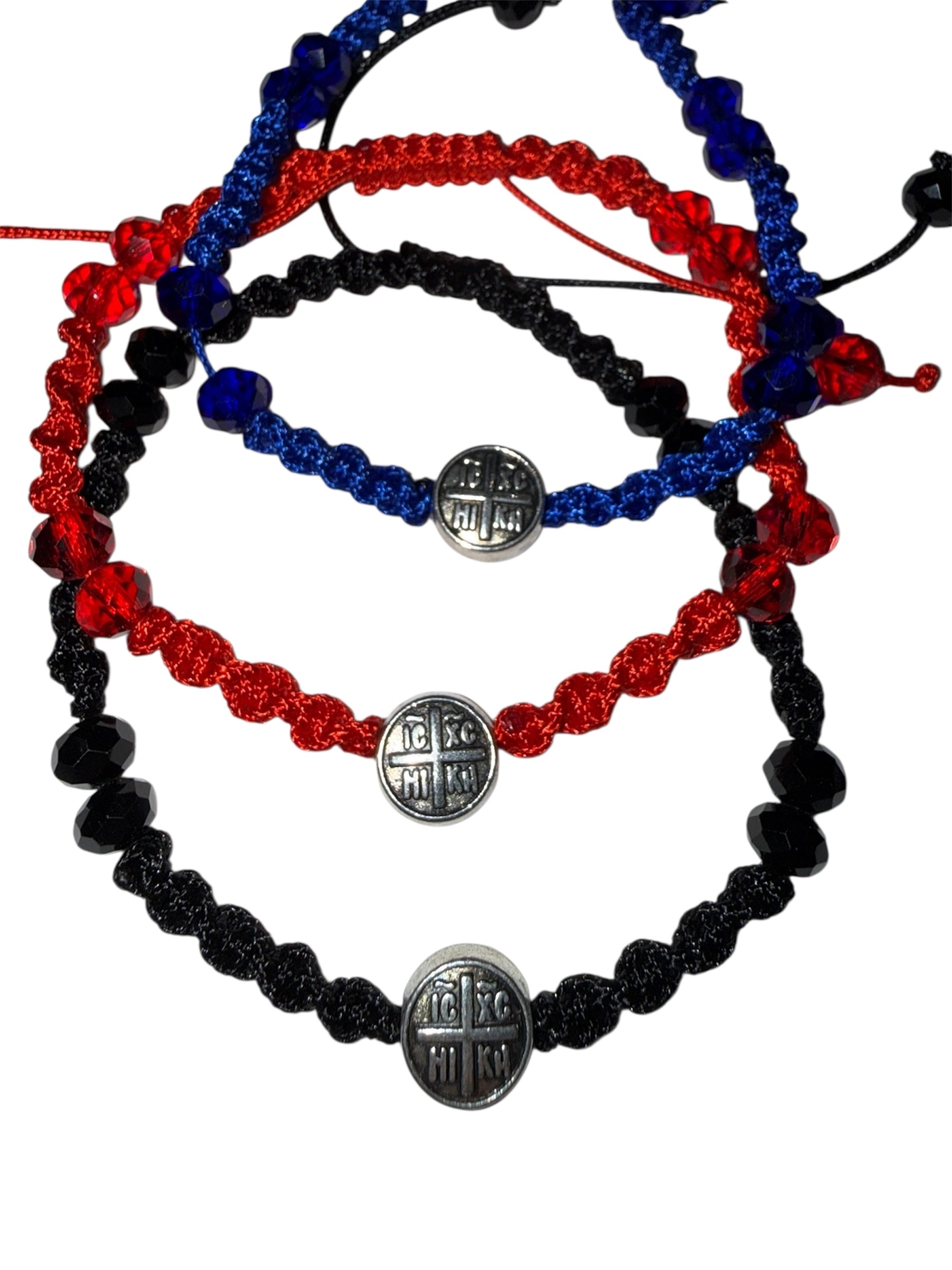 Плетена гривна с медальон „IC XC NIKA“