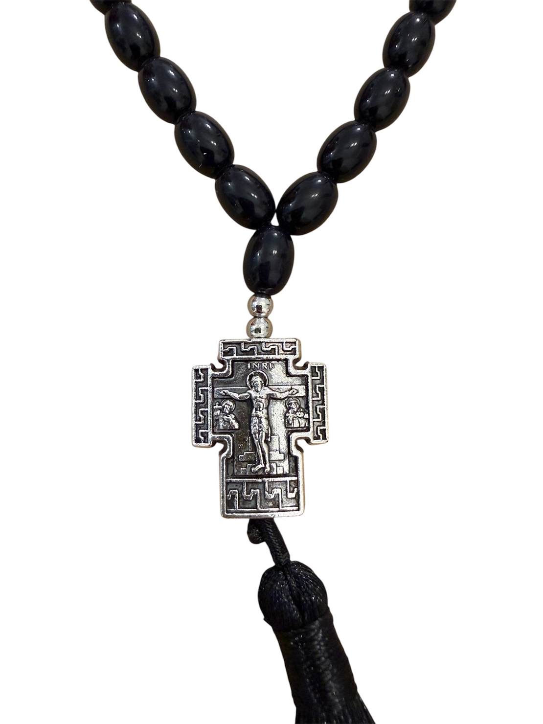 Православна броеница с кръст и пискюл