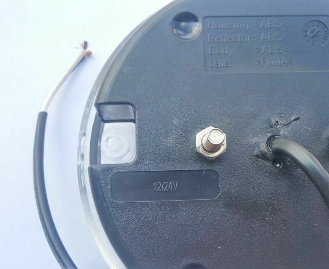 1 брой LED Лед Диоден Стоп Бял задна скорост светлина , Кръгъл Ø14cm, 12V-24V, За Камион, Ремарке, Бус , Каравана, Кемпер