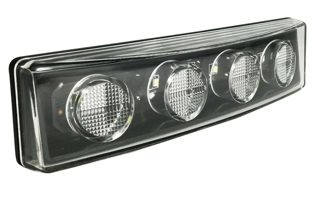 1бр БЯЛ преден габарит маркер за Скания Scania- 180mm x 40 mm с букса