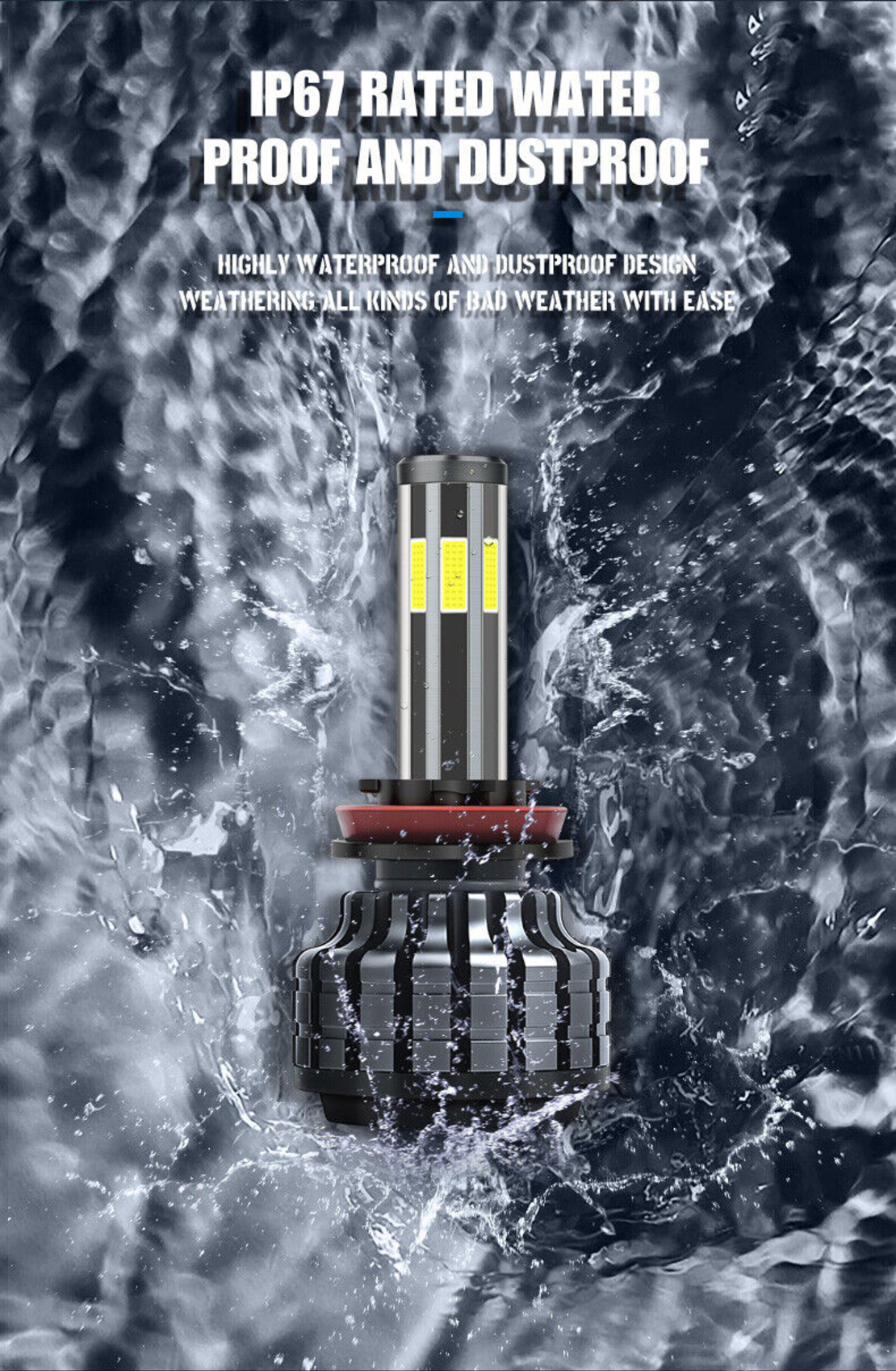 Комплект 360° градуса COB LED ЛЕД диодни крушки H11 H8 H9 Х11 Х8 Х9 12V 80W 16000lm за фарове Canbus без грешки