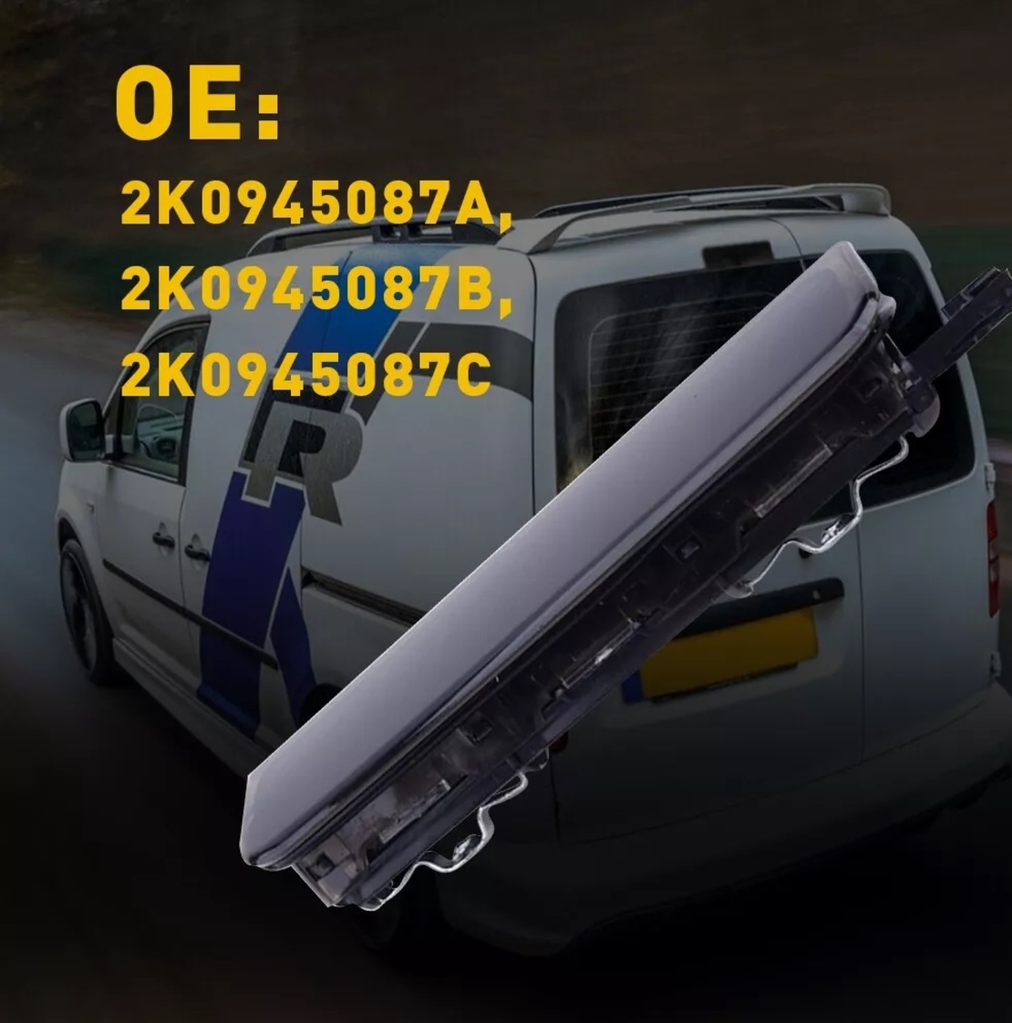 LED Трети стоп за VW CADDY III (Mk3) 2004-2015, Опушен, Червен