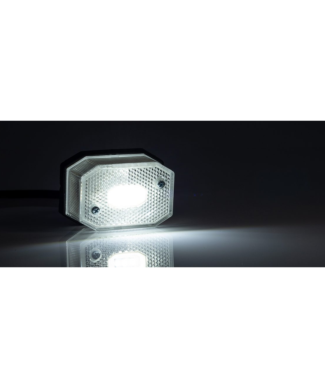 2 Броя LED Лед Габарит с Рефлектор, Бяла Светлина, Маркер, Токос, 12V - 24V, E-Mark E9, За Каравана, Кемпер и др.