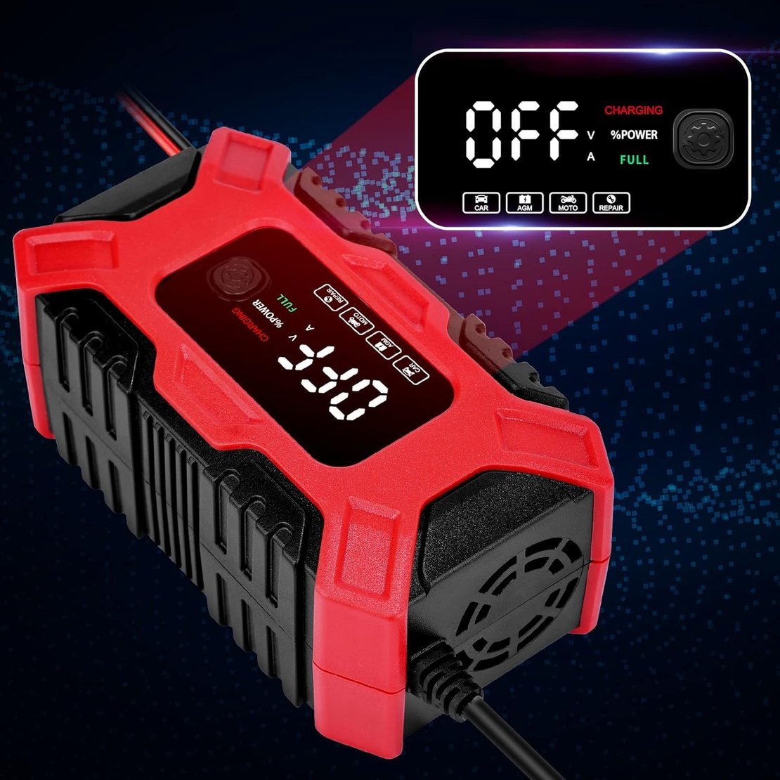 Автоматично Smart Смарт Импулсно Зарядно за Акумулатор 12V 6A